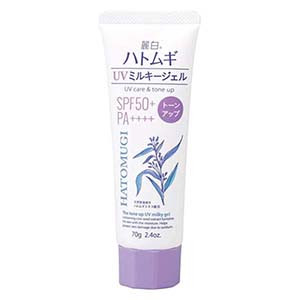 Hatomugi Tone Up UV Sunscreen Milky Gel SPF50+ 70g